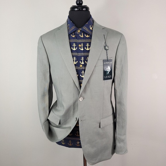 Lauren Ralph Lauren Other - Lauren Ralph Lauren Blazer Mens 40L Ultraflex Linen Lassiter New Jacket
